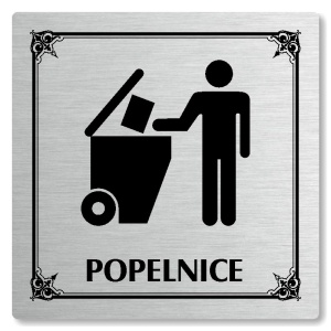 Popelnice, 80x80mm, stříbrná, Nebraska